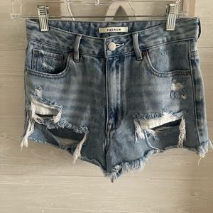PacSun High Rise Festival Denim Shorts